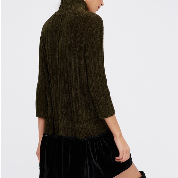 Free People Coco Flounce Sweater Dress Velvet - Picture 3 of 8
